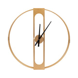Gold Clover Metal Wall Clock - Rear View