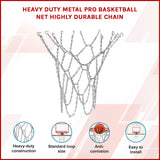 Heavy Duty Metal Pro Basketball Net Highly Durable Chain
