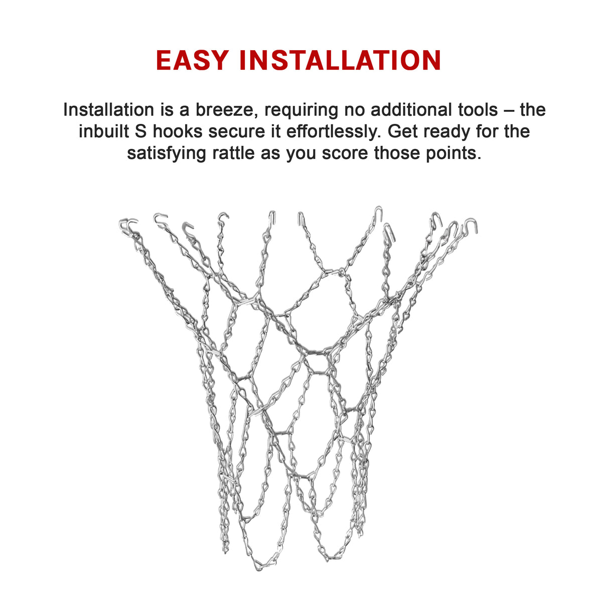 Heavy Duty Metal Pro Basketball Net Highly Durable Chain
