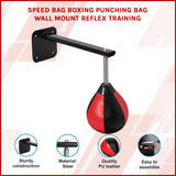 Speed Bag Boxing Punching Bag Wall Mount Reflex Training - Top-Down View