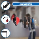 Speed Bag Punching Boxing Bag Wall Mount Reflex Training - Rear View