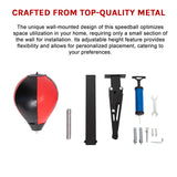 Speed Bag Punching Boxing Bag Wall Mount Reflex Training - Close-Up Angle