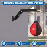 Speed Bag Punching Boxing Bag Wall Mount Reflex Training - Low Angle