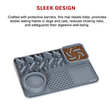 Pet Licking Mat Bite Resistant Non-Slip Slow Feeder - Rear View