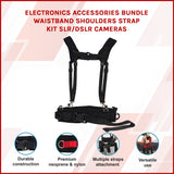 Electronics Accessories Bundle Waistband Shoulders Strap Kit SLR/DSLR Cameras - Side View