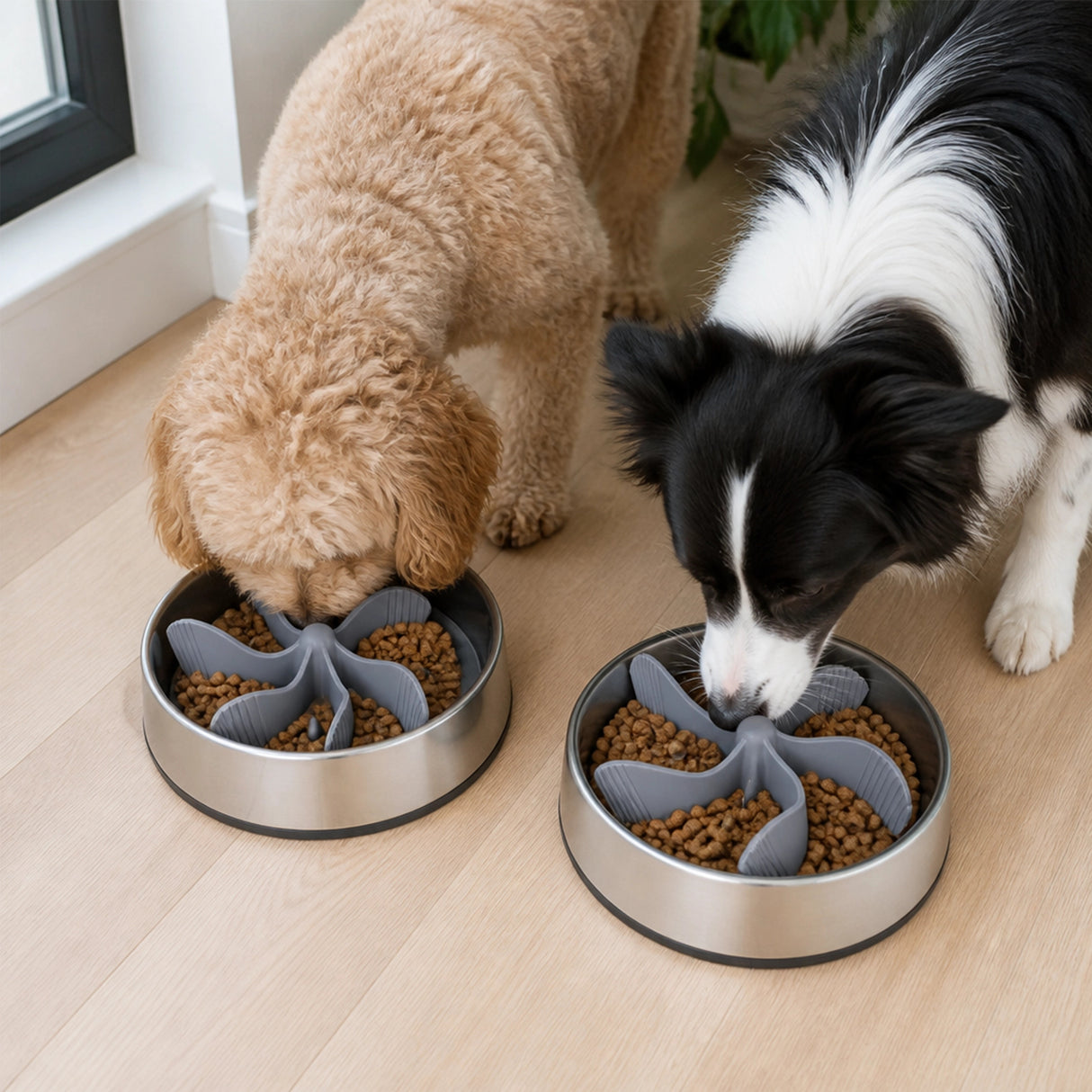 2x Dog Bowl Slow Feeder Insert