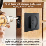 2x Contemporary Entry Square Pocket Door Hardware with Key - 45-Degree Angle