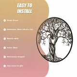 Tree Life Wall Decoration Metal Tree Wall Sculpture - Top-Down View