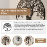 Tree Life Wall Decoration Metal Tree Wall Sculpture