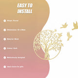 Metal Tree of Life Wall Art 7 Flying Birds Wall Sculpture