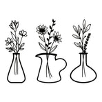 Metal Iron Flower Vase Wall Art Decoration