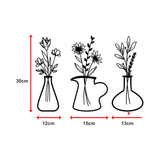 Metal Iron Flower Vase Wall Art Decoration - Extra Image