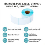 All Sizes Premium Quality Barcode POS, Label, Sticker, Price tag, Direct Thermal