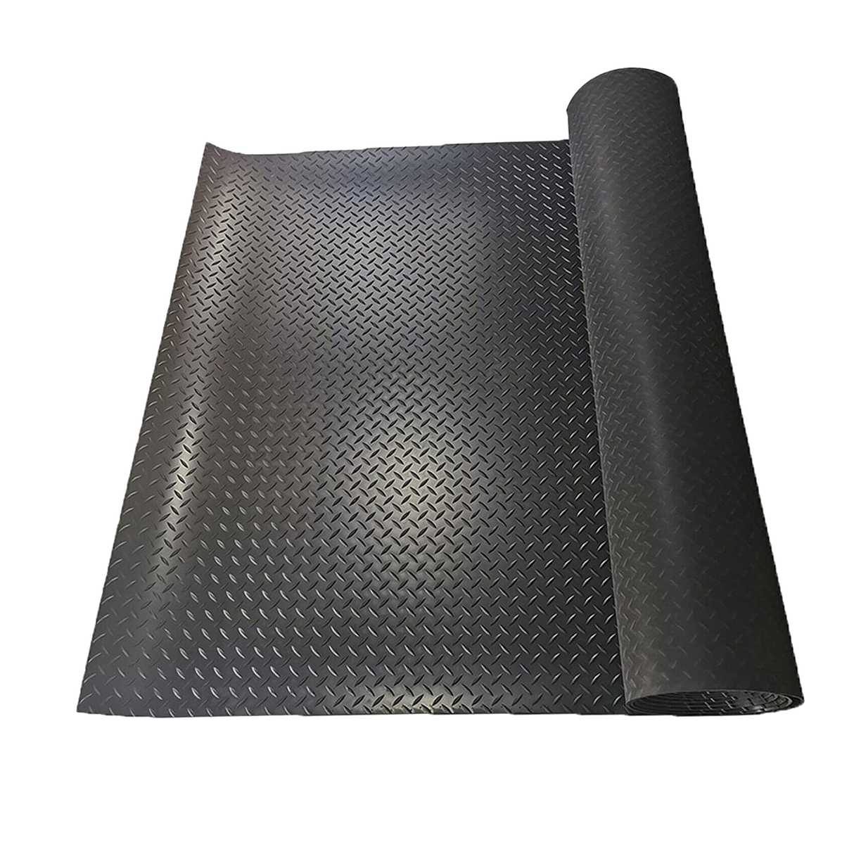 Garage Floor Mat Diamond Plate PVC Vinyl Flooring Rolls Non-Slip 2.5mm Thick