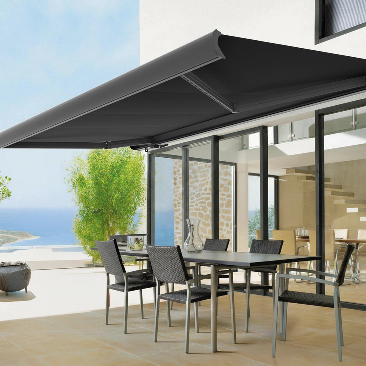 Heavy Duty Full Cassette Motorised Awning - 5.5m x 3.0m