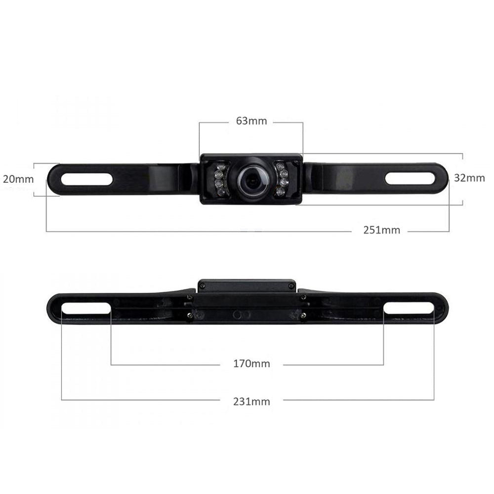 120 Degrees Camera Mirror Car Rear View Reverse Night Vision Parking System Kit