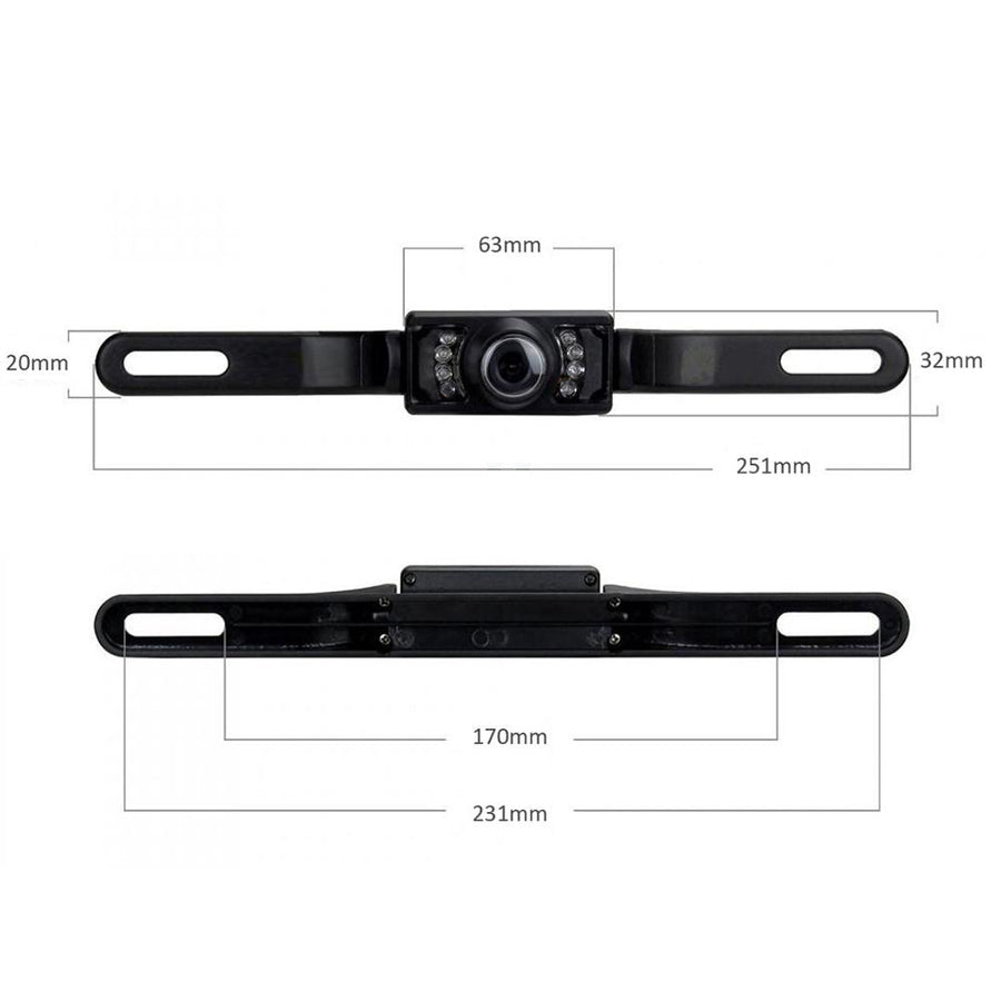 120 Degrees Camera Mirror Car Rear View Reverse Night Vision Parking System Kit
