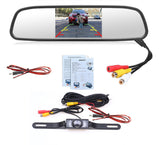 120 Degrees Camera Mirror Car Rear View Reverse Night Vision Parking System Kit - Front View