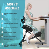 Ergonomic Kneeling Posture Chair with Backrest Adjustable Height and Casters - Side View