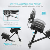 Ergonomic Kneeling Posture Chair with Backrest Adjustable Height and Casters - 45-Degree Angle