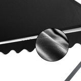 Retractable Fixed Pivot Arm Window Awning Patio Garden Blinds 2.4m x 2.1m Black - Close-Up Angle