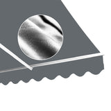 Outdoor Folding Arm Awning Retractable Sunshade Canopy Grey 3.0m x 2.5m - Rear View