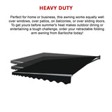 Outdoor Folding Arm Awning Retractable Sunshade Canopy Black 3.0m x 2.5m - Extra Image
