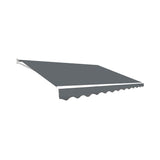 Outdoor Folding Arm Awning Retractable Sunshade Canopy Grey 4.0m x 2.5m - Front View