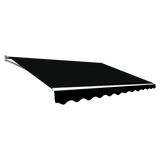 Outdoor Folding Arm Awning Retractable Sunshade Canopy Black 4.0m x 2.5m - Front View