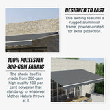 Outdoor Folding Arm Awning Retractable Sunshade Canopy Grey 5.0m x 2.5m - Extra Image