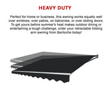Outdoor Folding Arm Awning Retractable Sunshade Canopy Black 5.0m x 2.5m - Extra Image