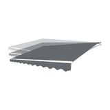 Outdoor Folding Arm Awning Retractable Sunshade Canopy Grey 4.0m x 3.0m - Rear View