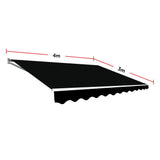Outdoor Folding Arm Awning Retractable Sunshade Canopy Black 4.0m x 3.0m - Extra Image