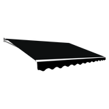 Outdoor Folding Arm Awning Retractable Sunshade Canopy Black 4.0m x 3.0m - Front View