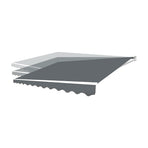 Outdoor Folding Arm Awning Retractable Sunshade Canopy Grey 5.0m x 3.0m