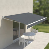 Motorised Outdoor Folding Arm Awning Retractable Sunshade Canopy Grey 3.0m x 2.5m