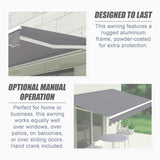 Motorised Outdoor Folding Arm Awning Retractable Sunshade Canopy Grey 3.0m x 2.5m - Extra Image