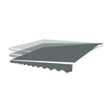Motorised Outdoor Folding Arm Awning Retractable Sunshade Canopy Grey 4.0m x 2.5m
