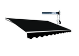 Motorised Outdoor Folding Arm Awning Retractable Sunshade Canopy Black 4.0m x 3.0m - Front View
