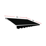 Motorised Outdoor Folding Arm Awning Retractable Sunshade Canopy Black 4.0m x 3.0m - Extra Image