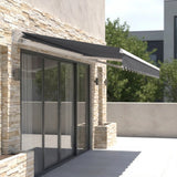 Motorised Outdoor Folding Arm Awning Retractable Sunshade Canopy Grey 5.0m x 2.5m