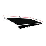 Motorised Outdoor Folding Arm Awning Retractable Sunshade Canopy Black 5.0m x 2.5m - Extra Image