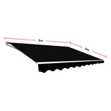 Motorised Outdoor Folding Arm Awning Retractable Sunshade Canopy Black 5.0m x 3.0m - Extra Image