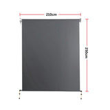 Retractable Straight Drop Roll Down Awning Garden Patio Screen 2.1X2.5M - Extra Image