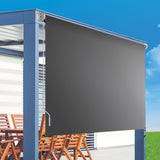 Retractable Straight Drop Roll Down Awning Garden Patio Screen 2.1X2.5M - 45-Degree Angle