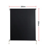 Retractable Straight Drop Roll Down Awning Garden Patio Screen 2.1X2.5M - Close-Up Angle