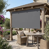 Retractable Straight Drop Roll Down Awning Garden Patio Screen 3.0X2.5M - 45-Degree Angle
