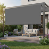 Retractable Straight Drop Roll Down Awning Garden Patio Screen 3.0X2.5M