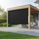 Retractable Straight Drop Roll Down Awning Garden Patio Screen 3.0X2.5M