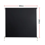 Retractable Straight Drop Roll Down Awning Garden Patio Screen 3.0X2.5M - Extra Image